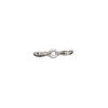 Bead, pewter (tin-based alloy), pkg/1, antique silver plate, 16x14mm textured wing, fits 5.5mm bead. image number 1