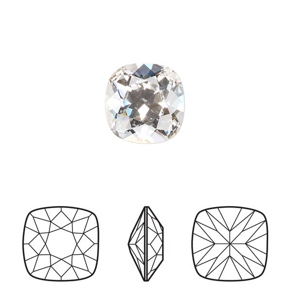 Fancy stone 6pk crystal foil back, Crystal Passions® 12mm cushion 4470 image number 0