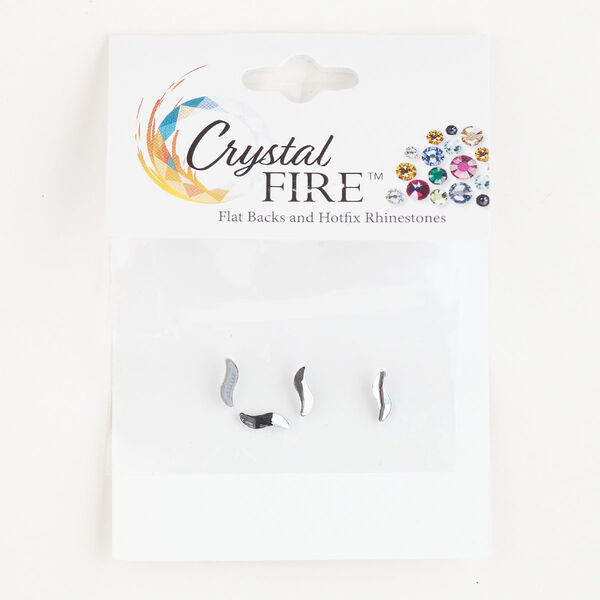 Flat back 1pkg4 crystal clear foil back, Crystal Fire® rhinestone 8x2.5mm hotfix wave 2788 image number 0
