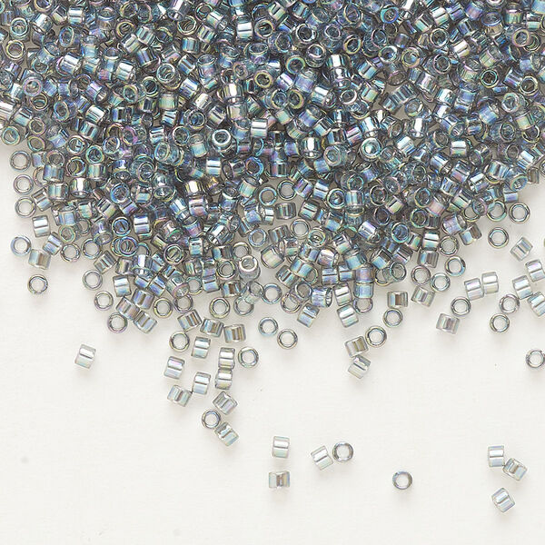 Seed bead, Delica®, glass, pkg/50g, #11 round, translucent rainbow grey (DB-0179). image number 0