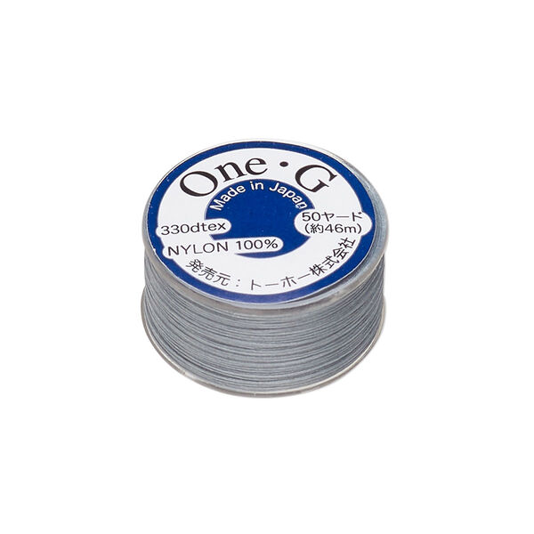 Thread, TOHO BEADS®, One-G™, nylon, grey, size 0. Sold per 50-yard spool. image number 0