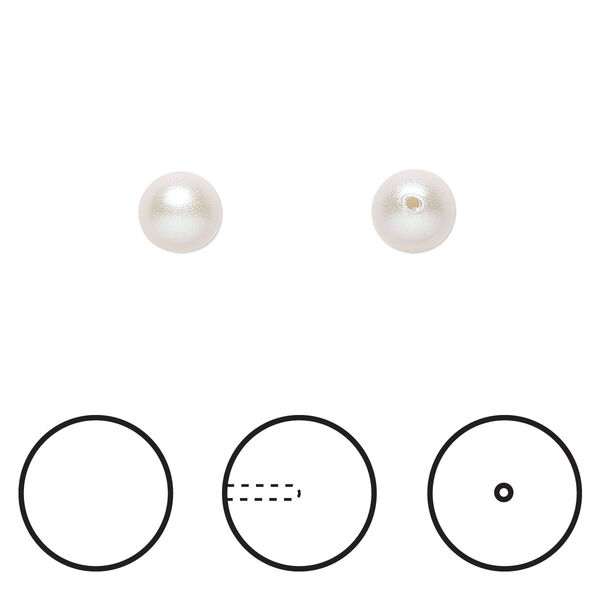 Pearl 4pk iridescent dove grey, Crystal Passions® 6mm round 5818 image number 0