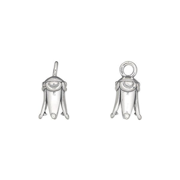 Cord end, JBB Findings, antiqued sterling silver, 10x7mm cone, 3mm inside diameter. Sold individually. image number 0