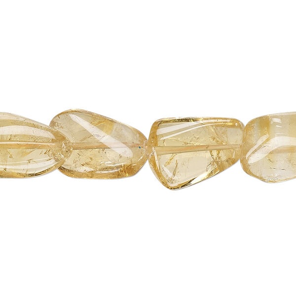 Bead, citrine (heated), small to medium nugget, Mohs hardness 7. Sold per 13-inch strand. image number 0