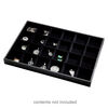 Display tray, leatherette and velveteen, black, 13-3/4 x 1-1/4 x 9-1/2 inches with 24-compartment insert. Sold individually. image number 1