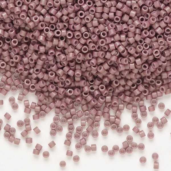Seed bead, Delica®, glass, pkg/250g, #11 round, opaque matte glazed twilight lavender (DB-2295). image number 0
