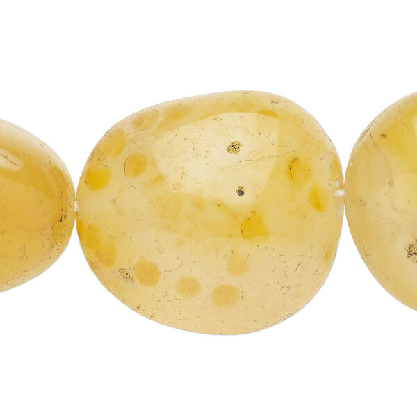 Golden agate 1pkg1, hand-cut tumbled nugget bead, light 15.5-16 inch graduated small to medium image number 0