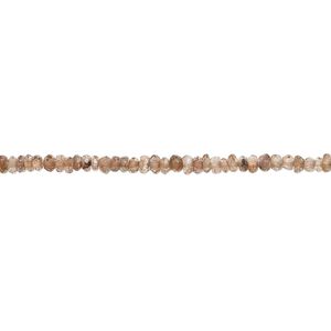 Andalusite 1pkg1, hand-cut faceted rondelle bead natural light 13 inch 2x1mm-3x1mm