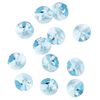 Drop 12pk aquamarine, Crystal Passions® 8mm pendant mini disk 6428 image number 1