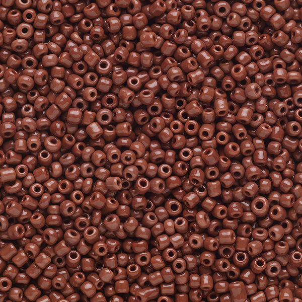 Seed bead, Ming Tree™, glass, pkg/1 pound, #11 round, opaque brown. image number 0