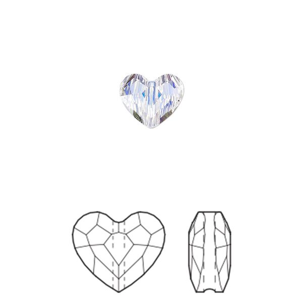 Bead 4pk crystal AB, Crystal Passions® 8mm love 5741 image number 0