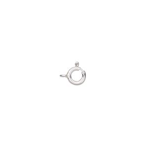 Springring 1pkg10 sterling silver, 5.5mm light weight, clasp 1-strand