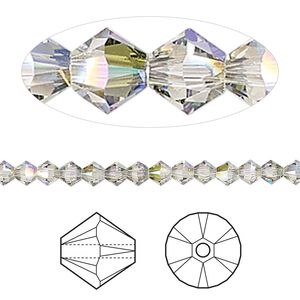Bead 1440pk crystal paradise shine, Swarovski® 4mm XILION bicone 5328
