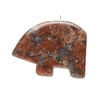 Red sesame jasper 1pkg1, half-drilled Zuni-style bear focal natural, 28x20mm-33x25mm image number 1