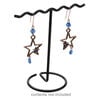 Display, earring, steel and vinyl, black, 4 x 3-1/4 x 2 inches. Sold per pkg of 4. image number 1