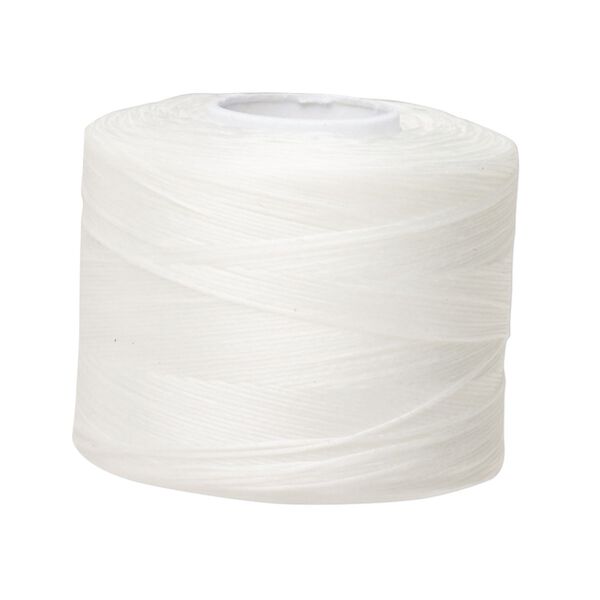 Thread, Nymo®, nylon, white, size D. Sold per 100-yard spool. image number 0