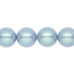 Pearl 10pk pearlescent blue, Preciosa Czech crystal 12mm round
