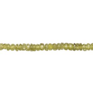 Vesuvianite 1pkg1, hand-cut faceted rondelle bead natural 13 inch 3x1mm-4x2mm