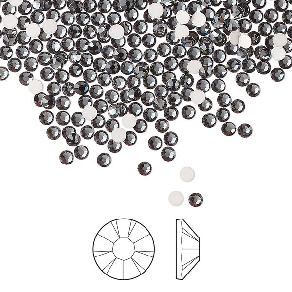 Flat back 1440pk light graphite foil back, Preciosa MAXIMA Czech crystal rhinestone 2.1-2.3mm chaton rose round SS7 image number 0