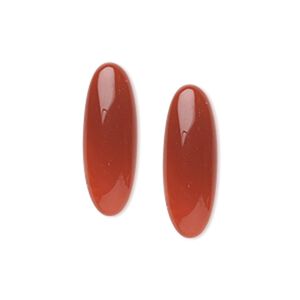 Carnelian 1pkg2, calibrated oval cab 22x8mm