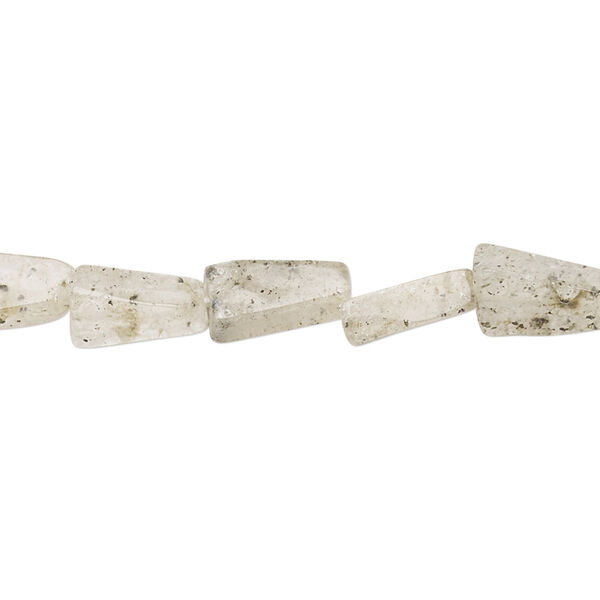 Spotted quartz 1pkg1, hand-cut flat triangle bead natural 13 inch 9x9x6mm-12x12x7mm image number 0