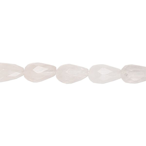Rose quartz 1pkg1, faceted teardrop bead natural 15.5-16 inch 10x7mm image number 0
