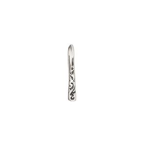 Ear wire fishhook 1pkg2 sterling silver, 16mm textured design, 20 gauge antiqued 1 pair