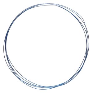 Wire, anodized niobium, dark blue, half-hard, round, 24 gauge. Sold pkg of 5 feet.
