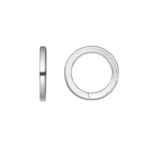 Jump ring, sterling silver, 16mm soldered round square wire, 12mm inside diameter, 13 gauge. Sold per pkg of 2.