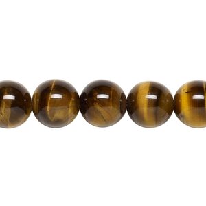 Tigereye 1pkg1, round bead natural 15.5-16 inch 10mm