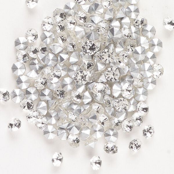 Chaton 144pk crystal foil back, vintage Preciosa Czech crystal rhinestone 3.4-3.5mm round SS14 image number 0