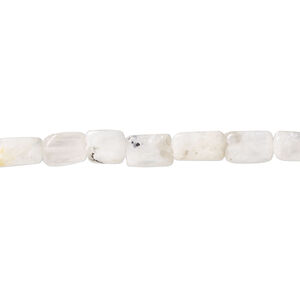 Rainbow moonstone 1pkg1, hand-cut flat rectangle bead natural, 12 inch 4x4mm-9x5mm