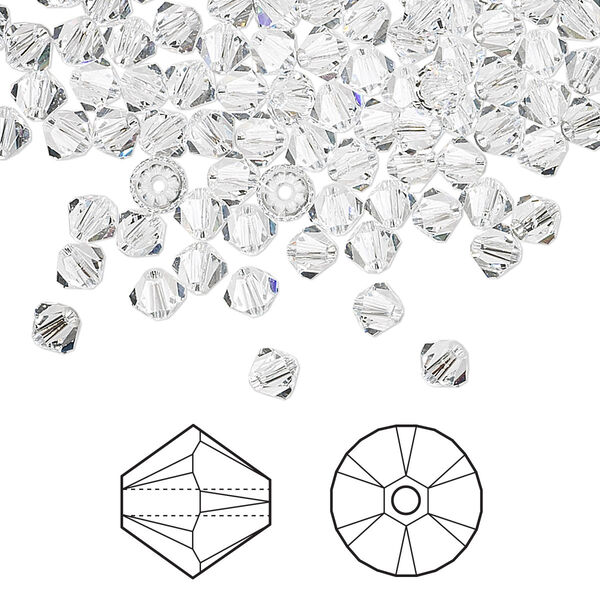 Bead 144pk crystal, Crystal Passions® 4mm bicone 5328 image number 0