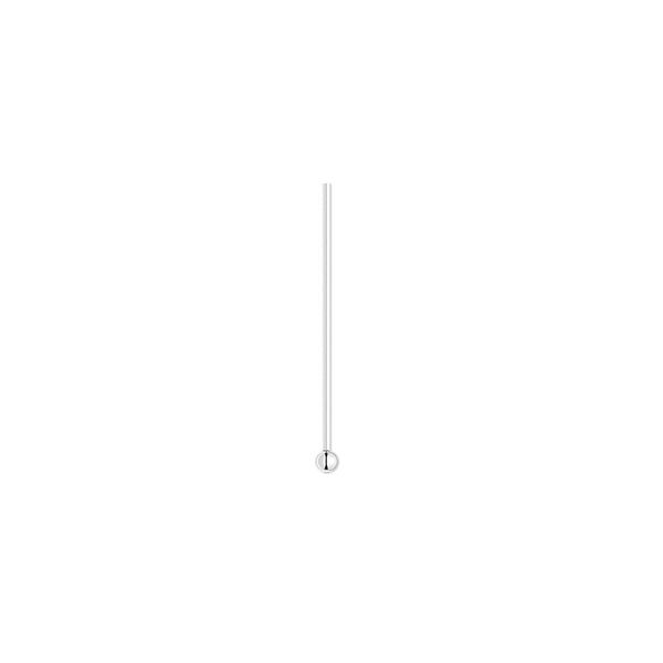 Head pin, sterling silver, 3/4 inch with 1.5mm ball, 24 gauge. Sold per pkg of 100. image number 0