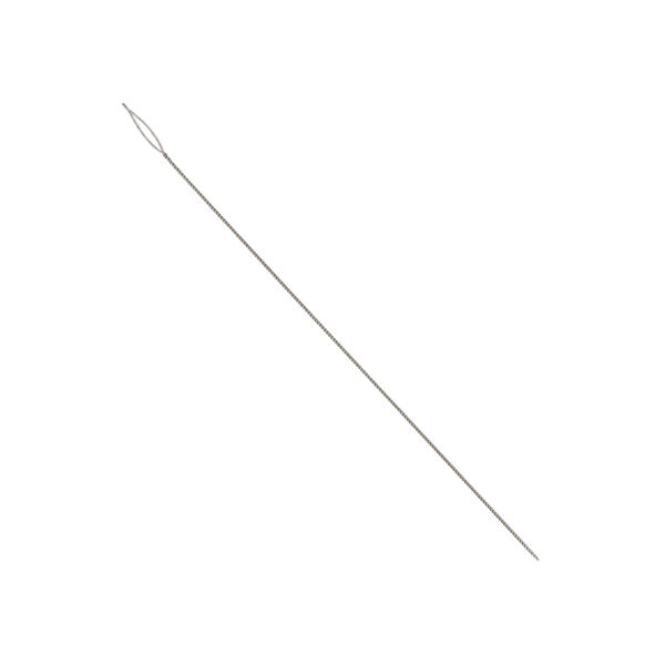 Needle, Beadalon®, stainless steel, pkg/4, 5 inches, extra heavy, 0.61mm, collapsible-eye twisted wire. image number 0