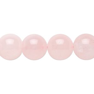 Rose quartz 1pkg1, round bead natural 15.5-16 inch 12mm