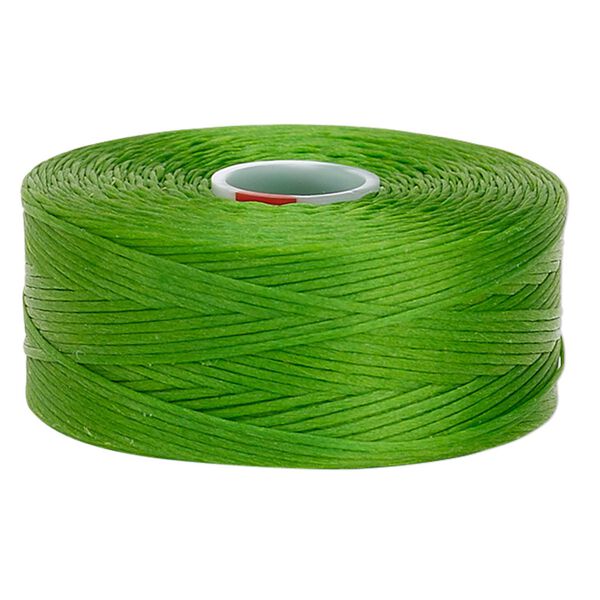 Thread, C-Lon®, nylon, green, size D. Sold per pkg of (2) 78-yard bobbins. image number 0