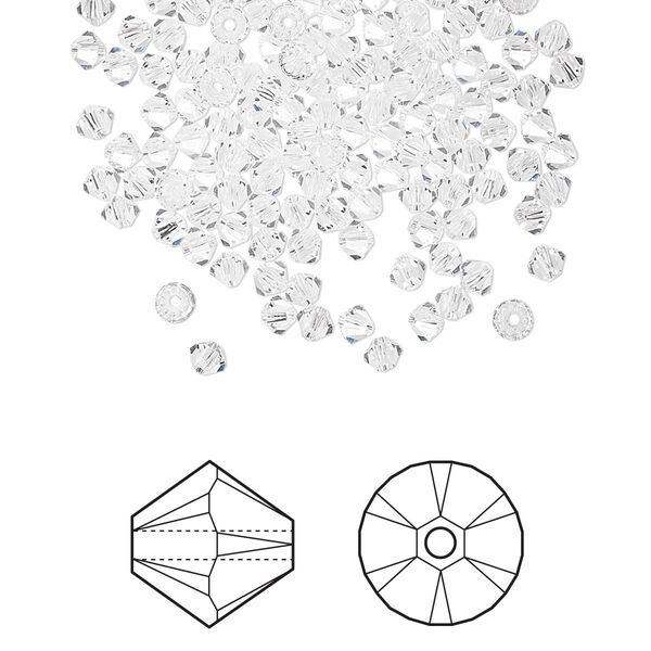 Bead 48pk crystal, Crystal Passions® 2.5mm bicone 5328 image number 0