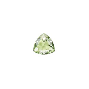 Drop 1pk peridot, Crystal Passions® 10.5mm pendant trilliant cut 6434