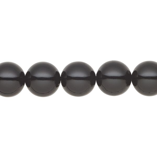 Pearl 50pk magic black, Preciosa Czech crystal 10mm round image number 0