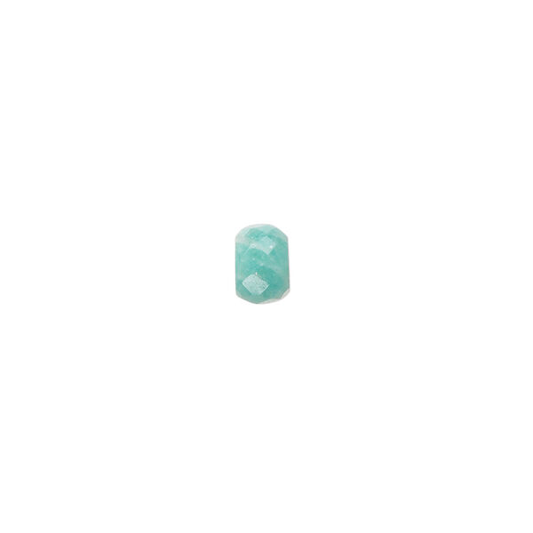 Amazonite 1pkg1, hand-cut faceted rondelle bead natural, 7x4mm image number 0