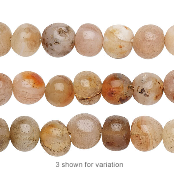 Multi-agate 1pkg1, pebble bead C grade, 13 inch medium image number 0