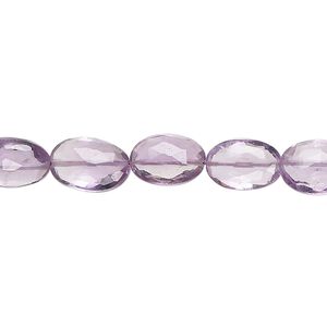 Amethyst 1pkg1, hand-cut faceted puffed oval bead natural 8 inch 9x7mm-13x9mm