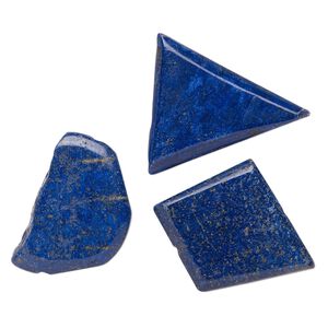 Lapis lazuli 1pkg3, mixed shape bead mix 35x33mm-45x41mm