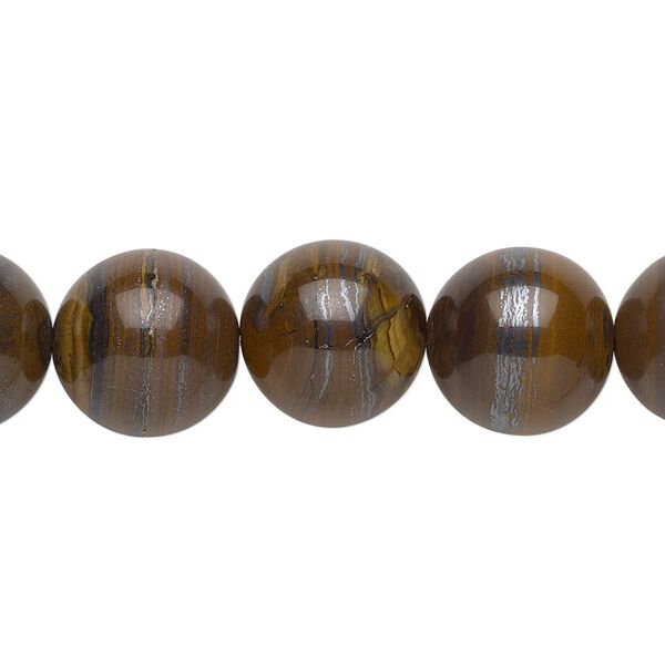 Tiger iron 1pkg1, round bead natural 15.5-16 inch 12mm image number 0