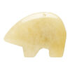 Golden "jade" 1pkg1, top-drilled and half-drilled Zuni-style bear focal natural, 39x26mm-43x30mm light to medium image number 0