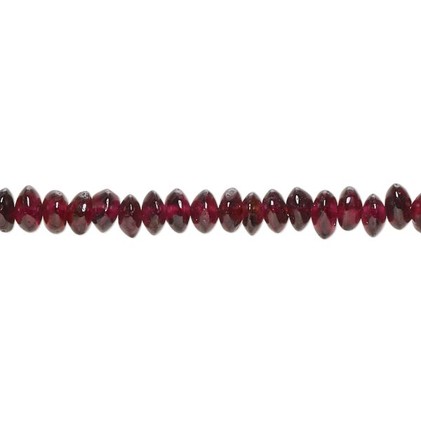 Rhodolite garnet 1pkg1, hand-cut saucer bead natural 13 inch 5x2mm-6x3mm image number 0