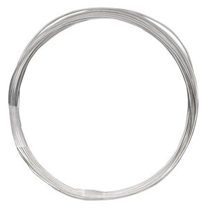 Wire, sterling silver-filled, dead-soft, round, 22 gauge. Sold per 10-foot spool.