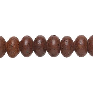 Lava rock 1pkg1, saucer bead 15.5-16 inch 10x7mm