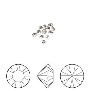 Chaton 12pk crystal foil back, Crystal Passions® 2mm round PP18 1028